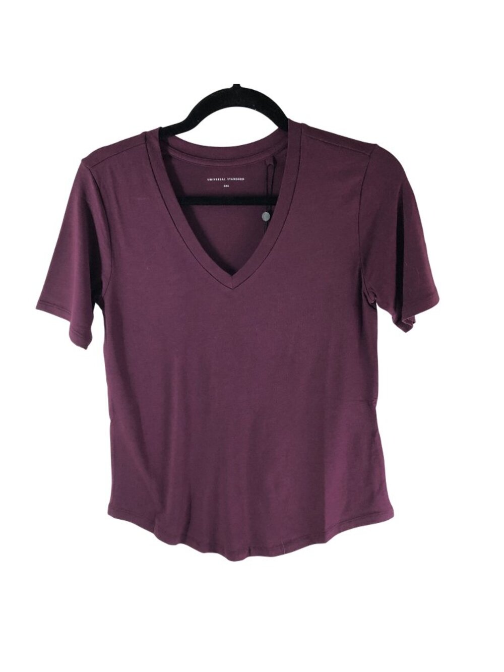 Universal Standard V-Rex Short Sleeve Tee Eggplant Purple 4XS 00-0